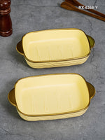 Porcelain Rectangle platter set of 2pcs
