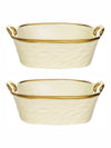 Porcelain Square serving bowl set of 2pcs
