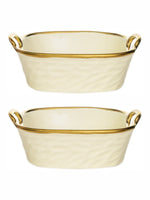 Porcelain Square serving bowl set of 2pcs