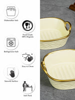 Porcelain Square serving bowl set of 2pcs