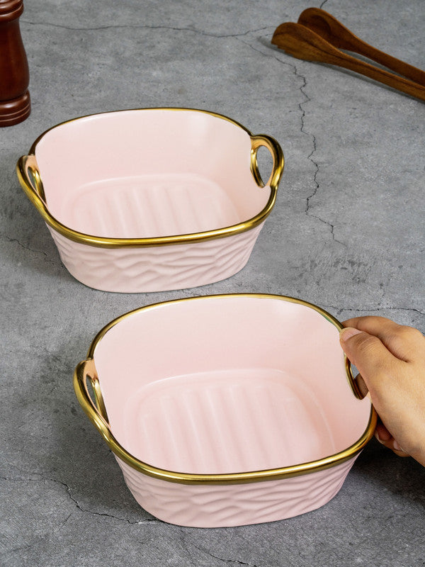 Porcelain Square serving bowl set of 2pcs
