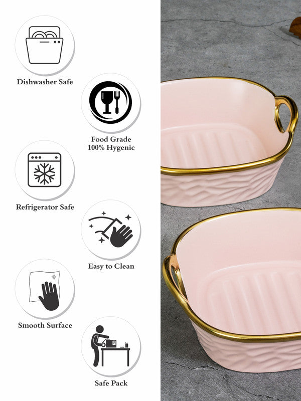 Porcelain Square serving bowl set of 2pcs