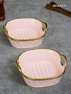 Porcelain Square serving bowl set of 2pcs