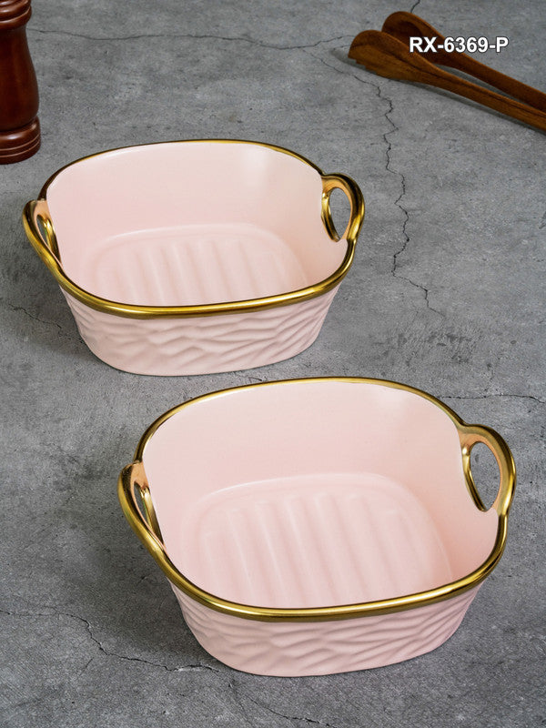 Porcelain Square serving bowl set of 2pcs