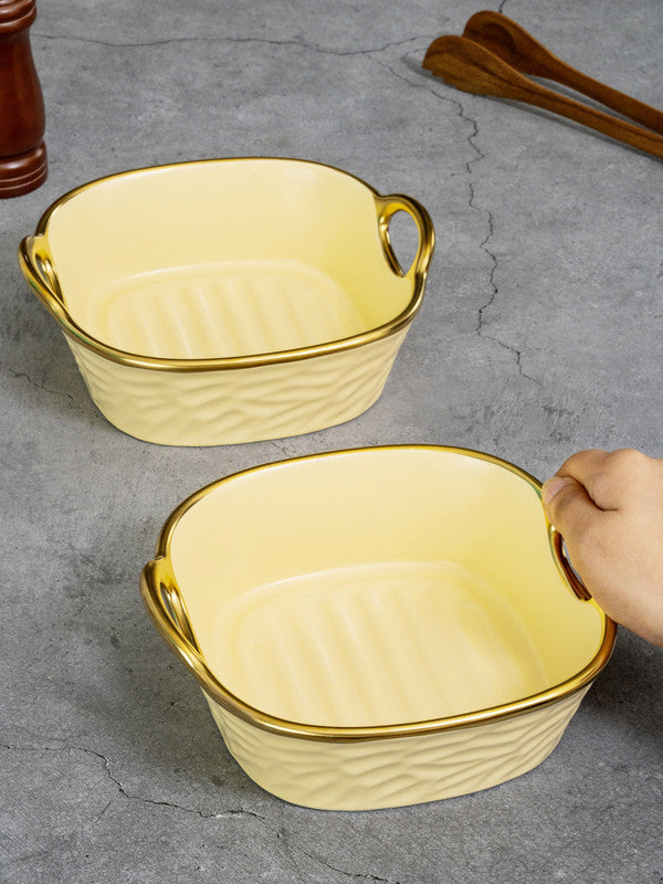 Porcelain Square serving bowl set of 2pcs