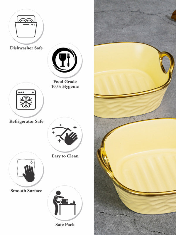 Porcelain Square serving bowl set of 2pcs