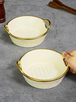 Porcelain Square serving bowl set of 2pcs