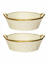 Porcelain Square serving bowl set of 2pcs