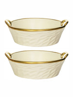 Porcelain Square serving bowl set of 2pcs