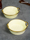 Porcelain Square serving bowl set of 2pcs