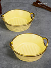 Porcelain Square serving bowl set of 2pcs