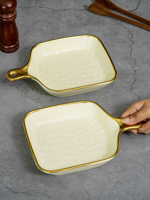 Porcelain Rectangle platter set of 2pcs
