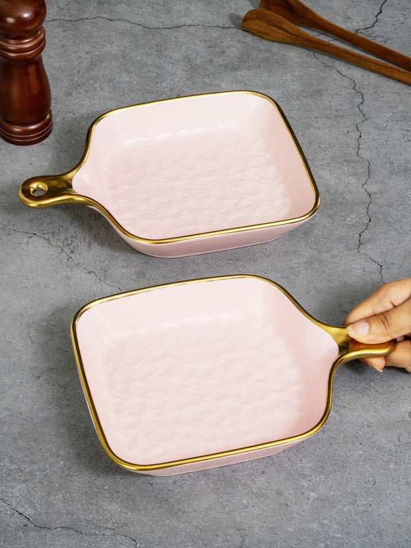Porcelain Rectangle platter set of 2pcs