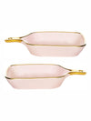 Porcelain Rectangle platter set of 2pcs