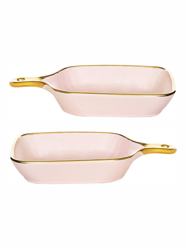 Porcelain Rectangle platter set of 2pcs