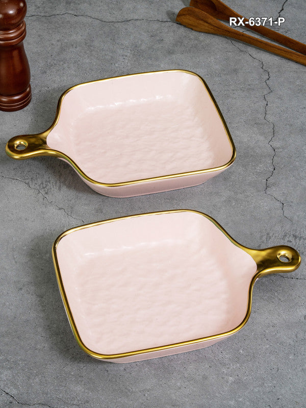 Porcelain Rectangle platter set of 2pcs