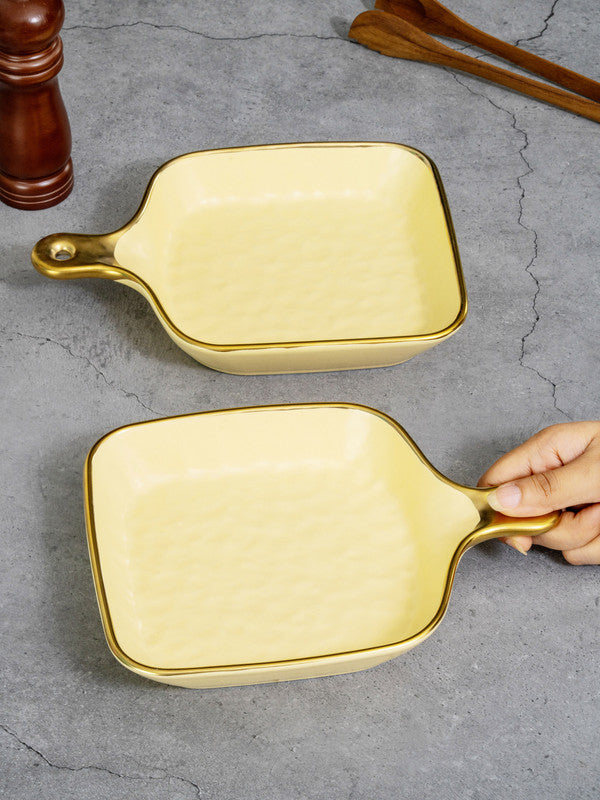 Porcelain Rectangle platter set of 2pcs