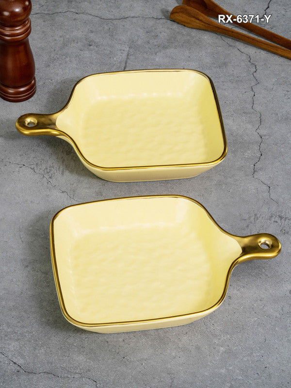 Porcelain Rectangle platter set of 2pcs