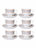 Bone China Tea/Coffee Cup Saucer Set of 12pcs