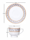 Bone China Tea/Coffee Cup Saucer Set of 12pcs