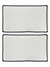 Servewell Double Toned Serving Rect. Platter (Set of 2pcs) 27cm - Brown Terraclay
