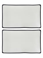 Servewell Double Toned Serving Rect. Platter (Set of 2pcs) 27cm - Brown Terraclay