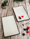 Servewell Double Toned Serving Rect. Platter (Set of 2pcs) 27cm - Brown Terraclay