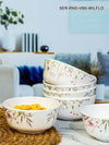 Melamine Round 6pcs Veg. Bowl Set - Wild Flower