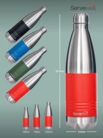 INDUS - 1000 ML ( Twin st. ) RED 1pc SS Vacuum Bottle