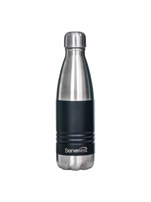 INDUS - 500 ML ( Twin st. ) BLACK 1pc SS Vacuum Bottle