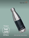 INDUS - 500 ML ( Twin st. ) BLACK 1pc SS Vacuum Bottle