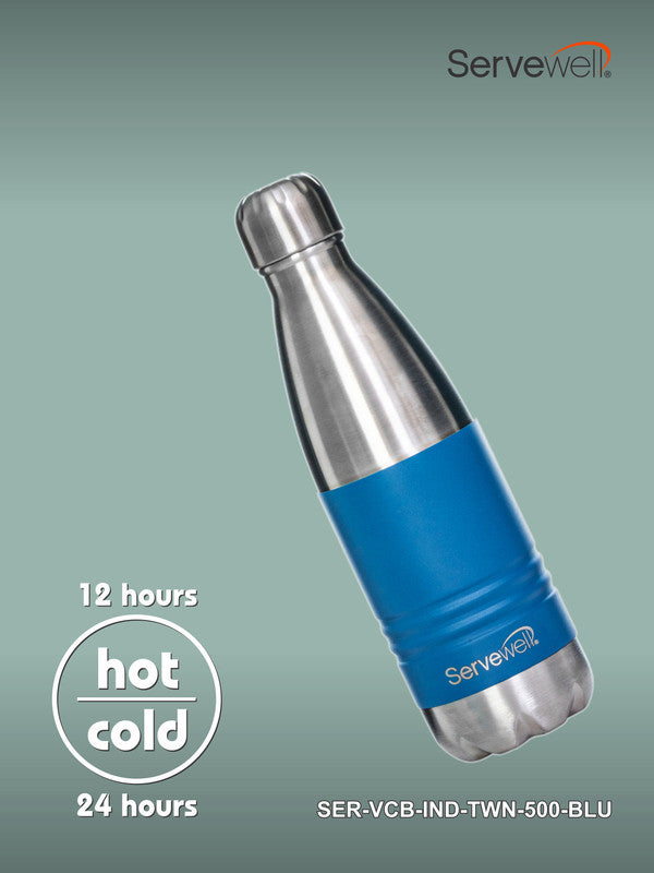 INDUS - 500 ML ( Twin st. ) BLUE 1pc SS Vacuum Bottle