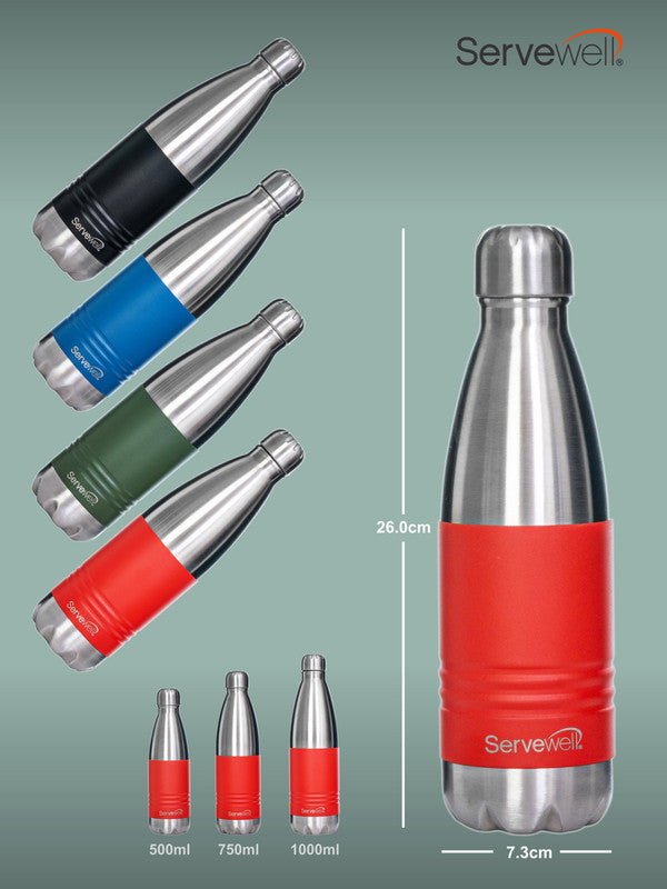 INDUS - 500 ML ( Twin st. ) RED 1pc SS Vacuum Bottle