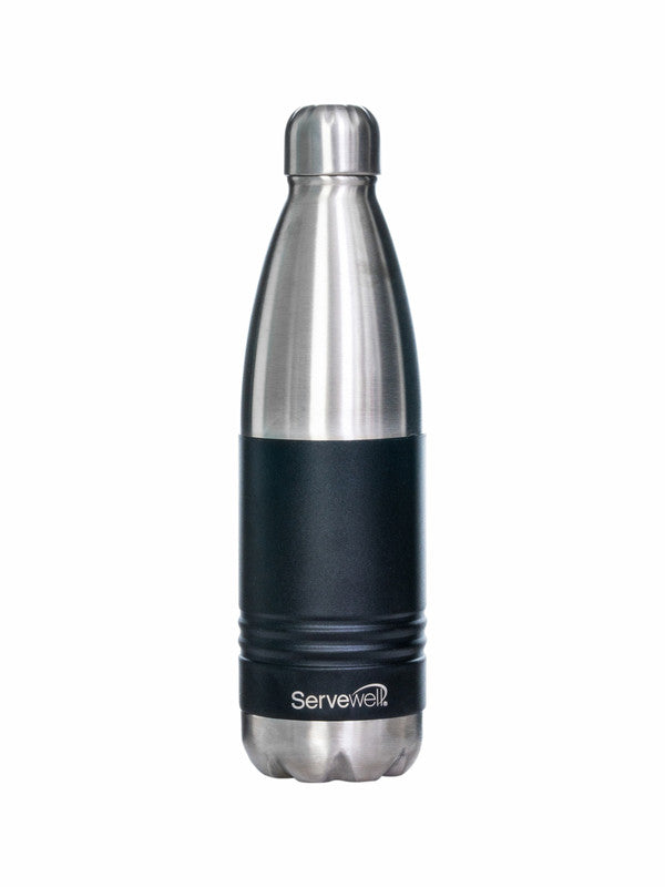 INDUS - 750 ML ( Twin st. ) BLACK 1pc SS Vacuum Bottle