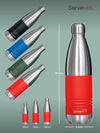 INDUS - 750 ML ( Twin st. ) RED 1pc SS Vacuum Bottle