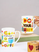 Bone China Large Coffee Mug Set of 2pcs