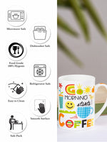 Bone China Large Coffee Mug Set of 2pcs