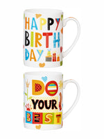 Bone China Large Coffee Mug Set of 2pcs