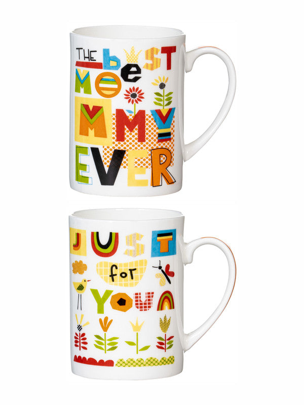Bone China Large Coffee Mug Set of 2pcs