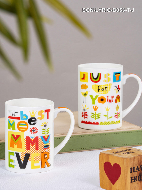 Bone China Large Coffee Mug Set of 2pcs
