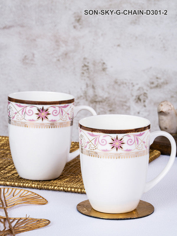 Bone China Large Coffee Mug Set of 2pcs