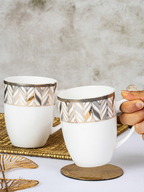 Bone China Large Coffee Mug Set of 2pcs