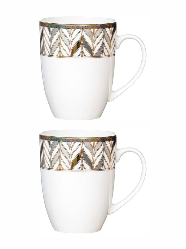 Bone China Large Coffee Mug Set of 2pcs