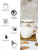 Bone China Large Coffee Mug Set of 2pcs