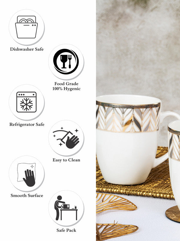Bone China Large Coffee Mug Set of 2pcs