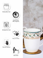 Bone China Large Coffee Mug Set of 2pcs