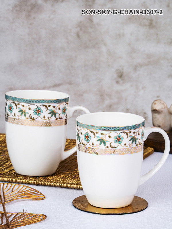 Bone China Large Coffee Mug Set of 2pcs