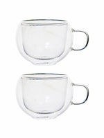 Double Wall Glass Tea/Coffee Mug Set of 2pcs