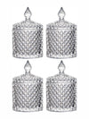 Glass Storage Jar Set of 4pcs with Lid
