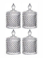 Glass Storage Jar Set of 4pcs with Lid